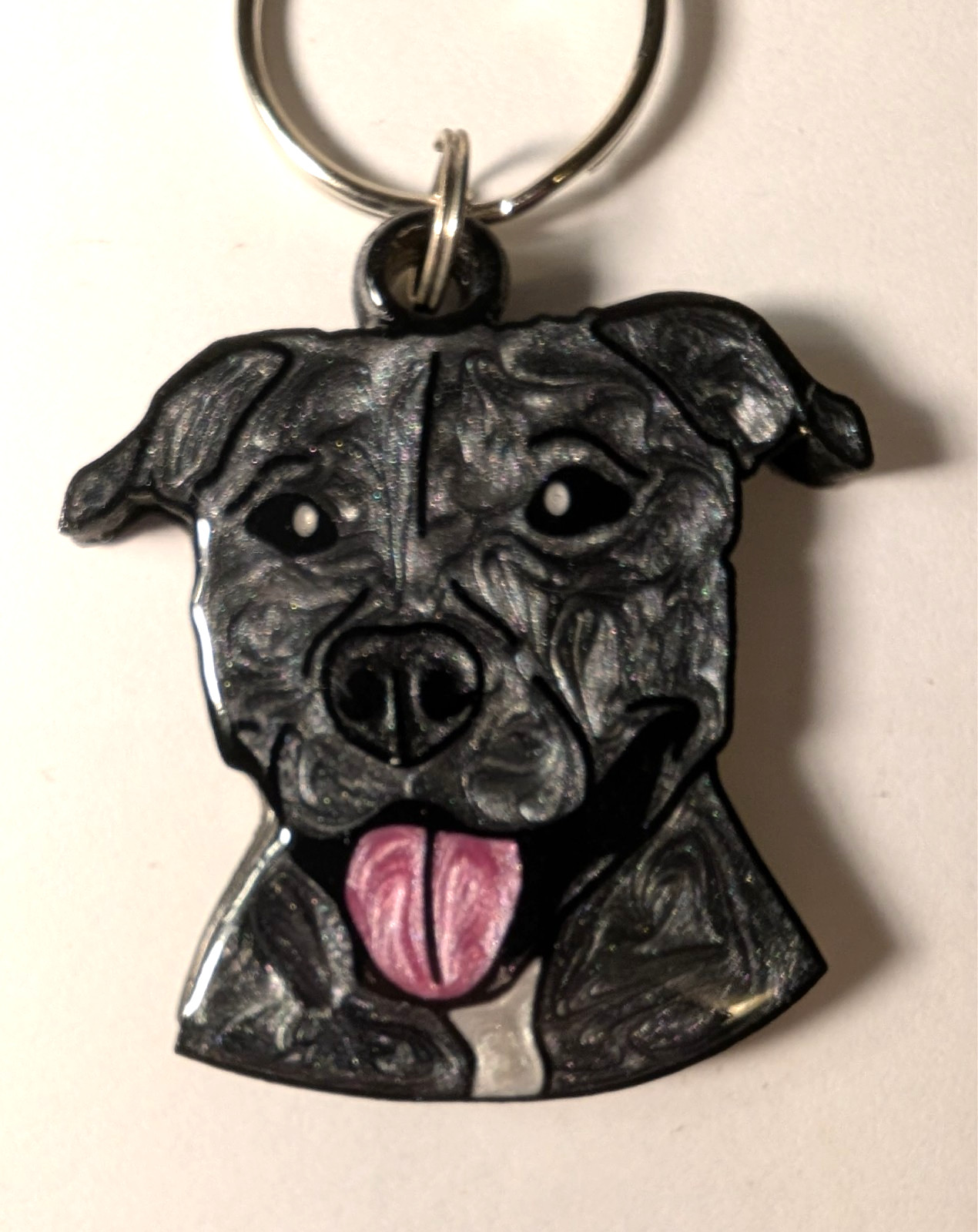 Hand Painted Artisan Dog Charm Keychains