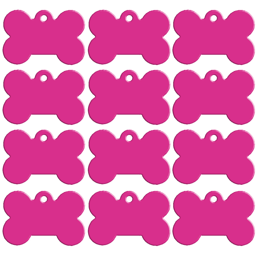 100pcs/lot Wholesale Dog ID Tags Blank Bone Shape Cutom Tags for Pet Puppy Cats