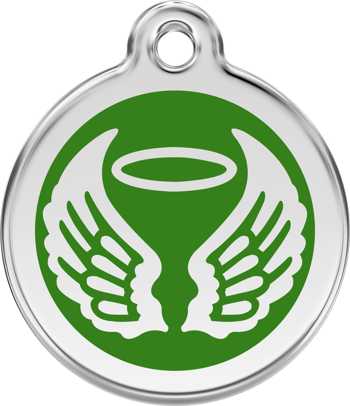 Steel Red Dingo Angel ID Dog Tag Black Purple Blue Green Yellow Orange Red Pink