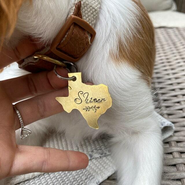 State of Texas | Dog Pet Name Custom Engraved Personalized Cute ID Tag for Dogs