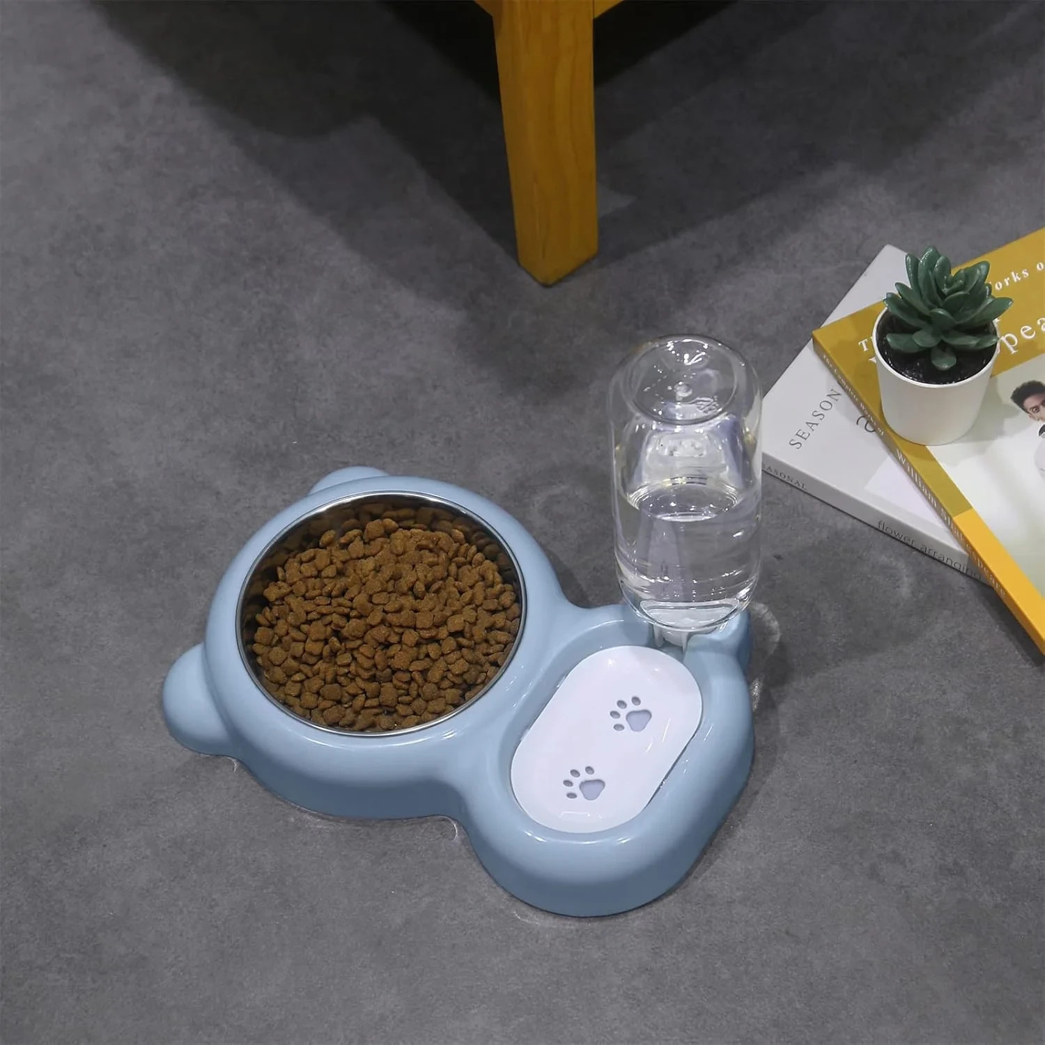 Dog & Cat Food and Water Bowl Set – Light Blue