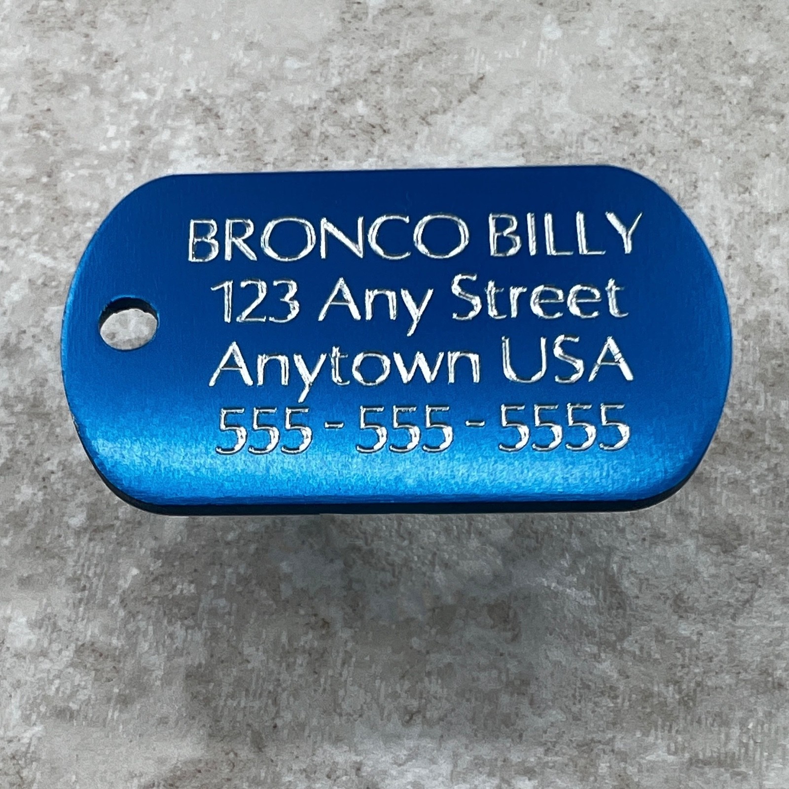 Custom Engraved Tags Personalized Luggage Tag MINI MILITARY Dog Tag MINI BLUE