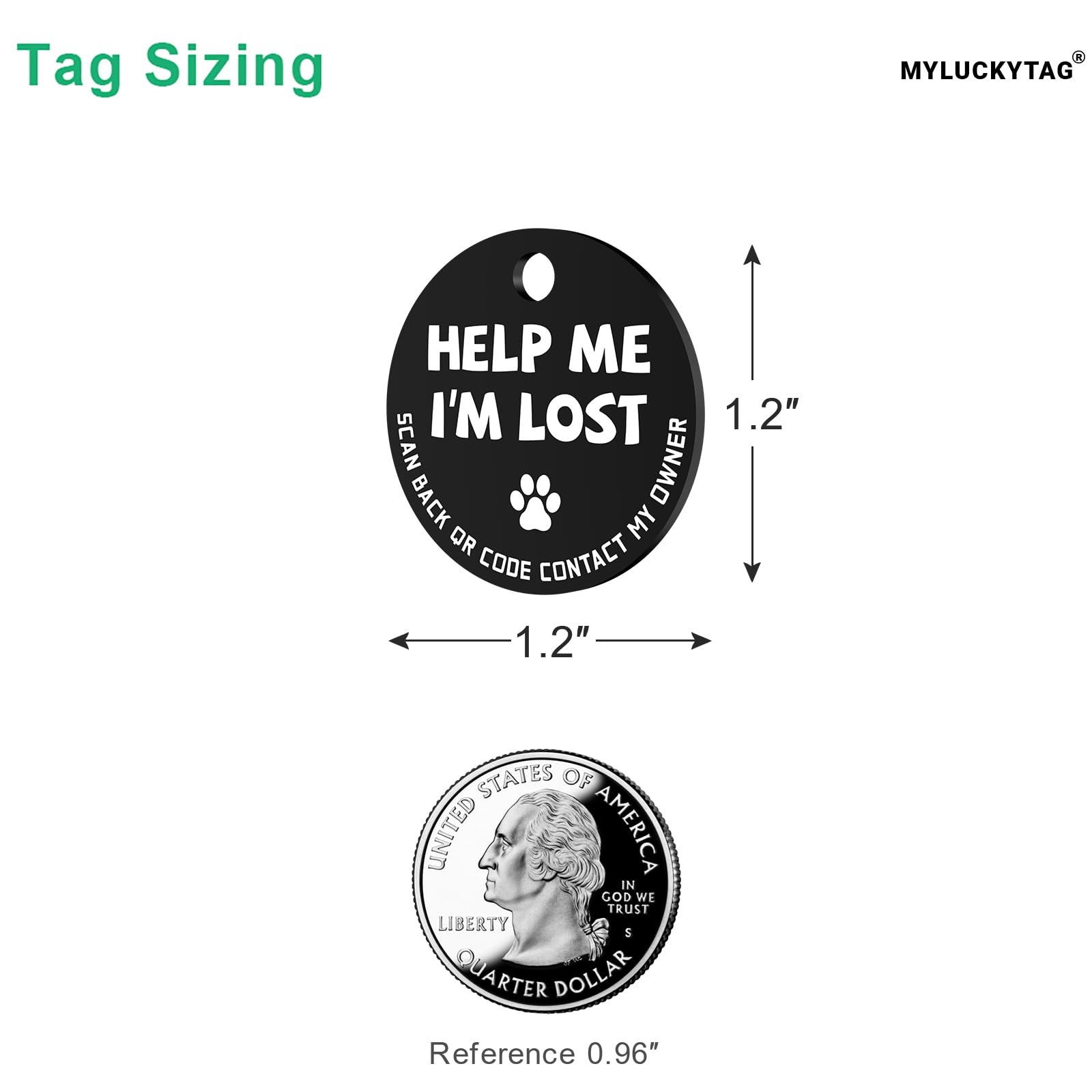 Stainless Steel QR Code Dog Tags – Scan QR for Instant Pet Location Alerts
