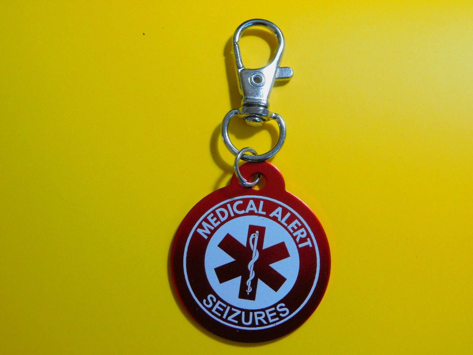 Medical Alert ID Keychain Medical Seizures FREE! Personalized Engraving