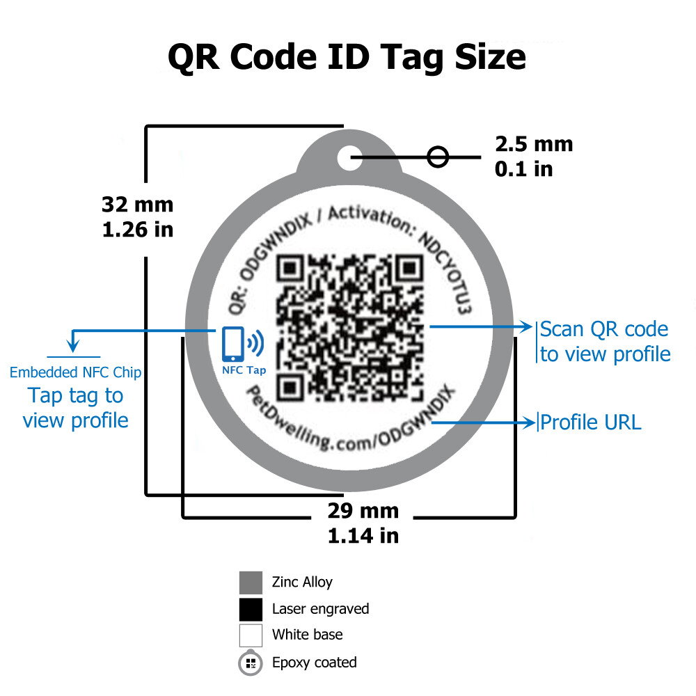 Pet Dwelling Nature QR Code Pet Tag: Instant Online Profile Access & Scan Alert