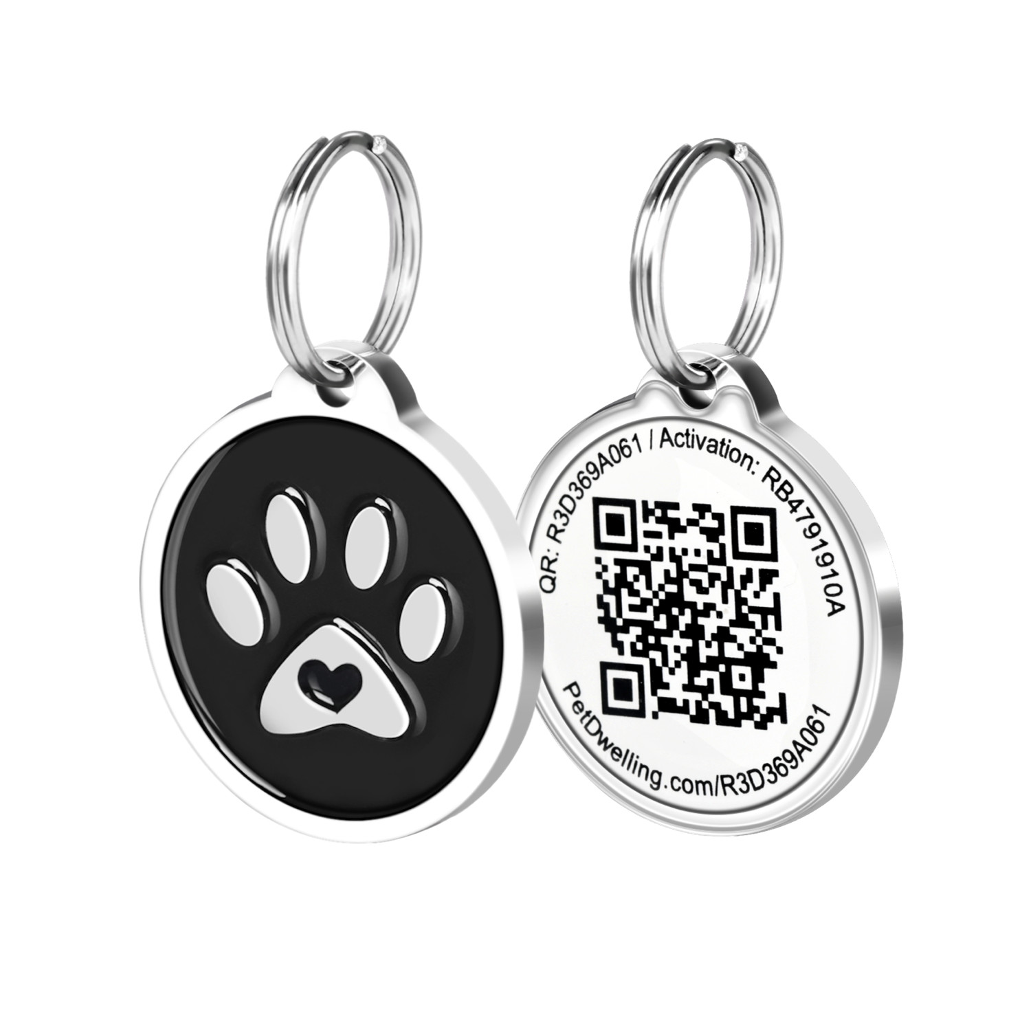 Pet Dwelling Premium QR Code Pet ID Tags: Instant Online Access & Scan GPS Alert