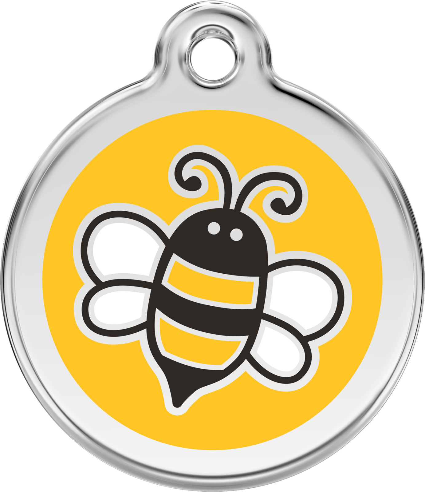 Stainless Steel Red Dingo Bumble Bee ID Charm Dog Tag Pink Blue Yellow