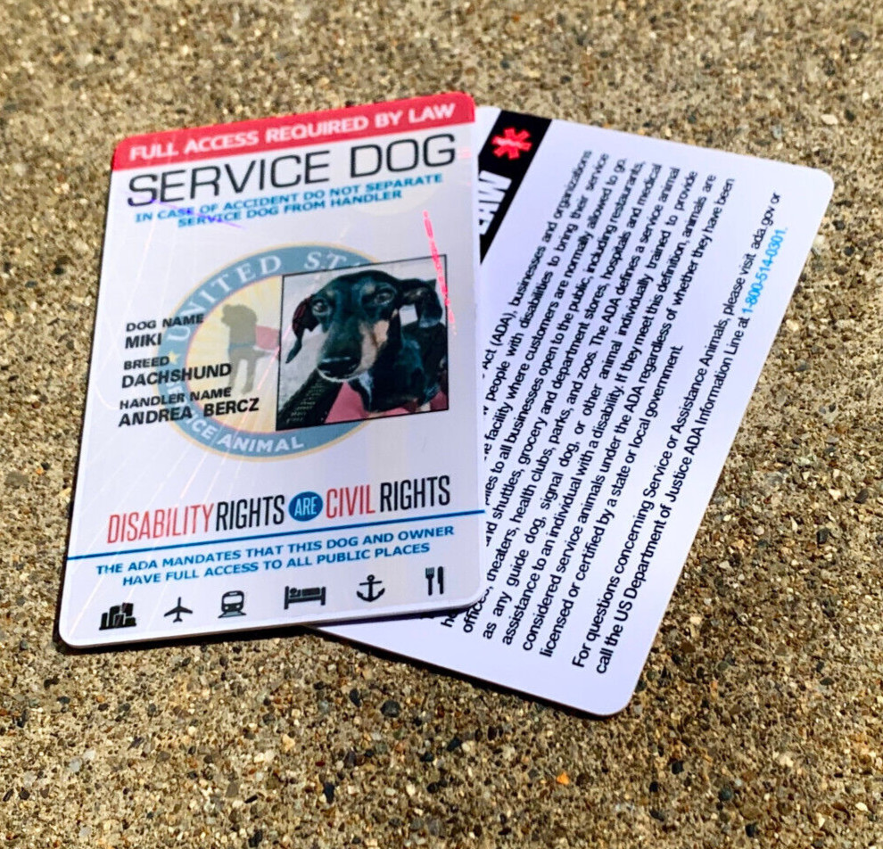 SERVICE DOG ID CARD WITH REGISTRATION – HOLOGRAPHIC