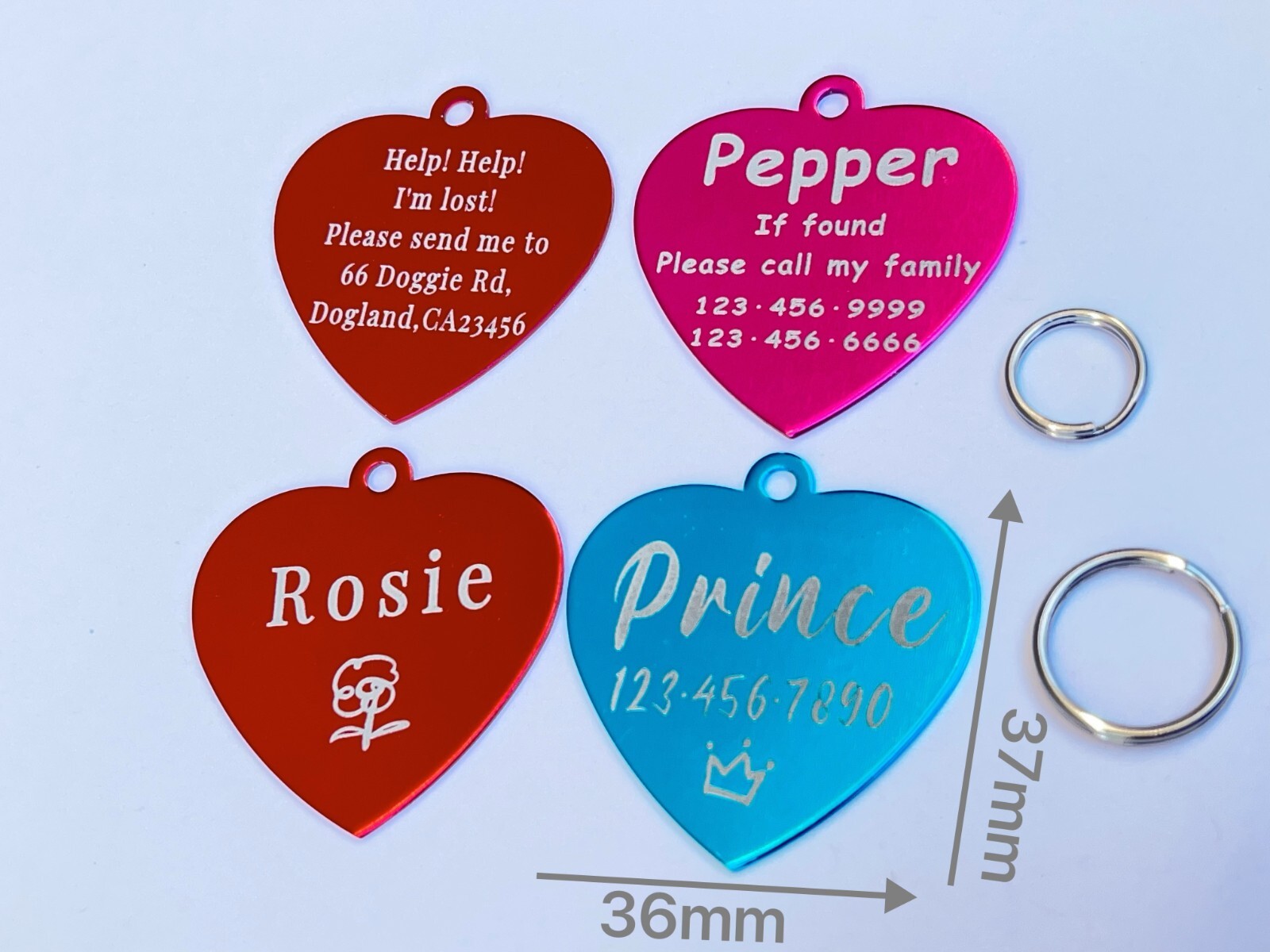 Pawtographiz Dogs Cats ID Tags Personalized Pet ID Tags Pet Name Tags 10 Colors