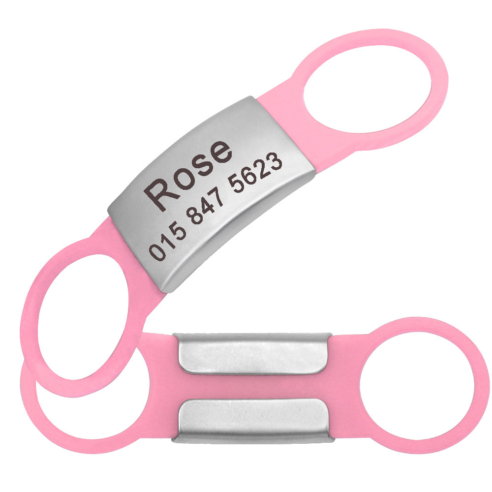 Pet Cat Dog ID Tags Personalized Engraved Name Tag Slide On Collar Tag for Puppy