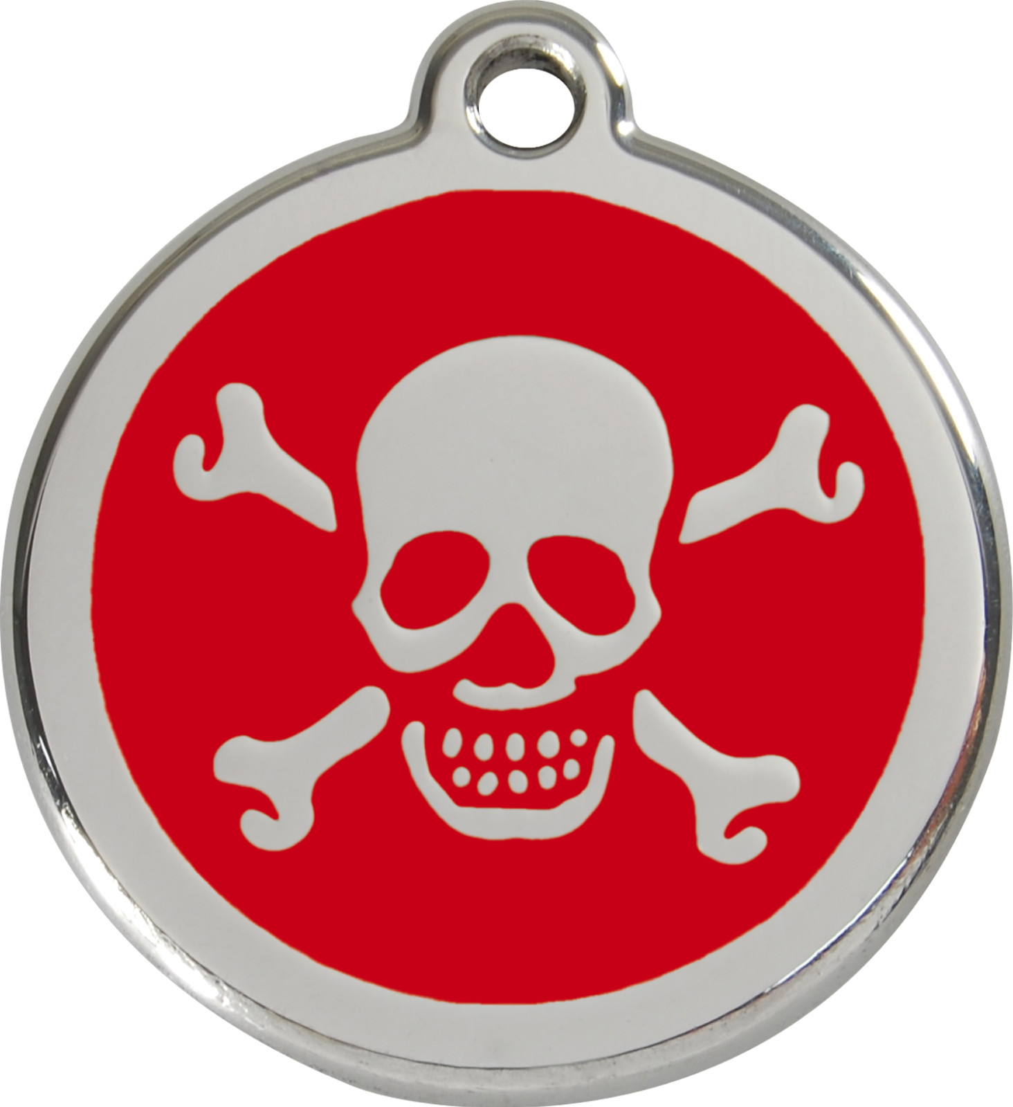 Steel Red Dingo Skull ID Charm Dog Tag Black Purple Blue Green Yellow Red Pink