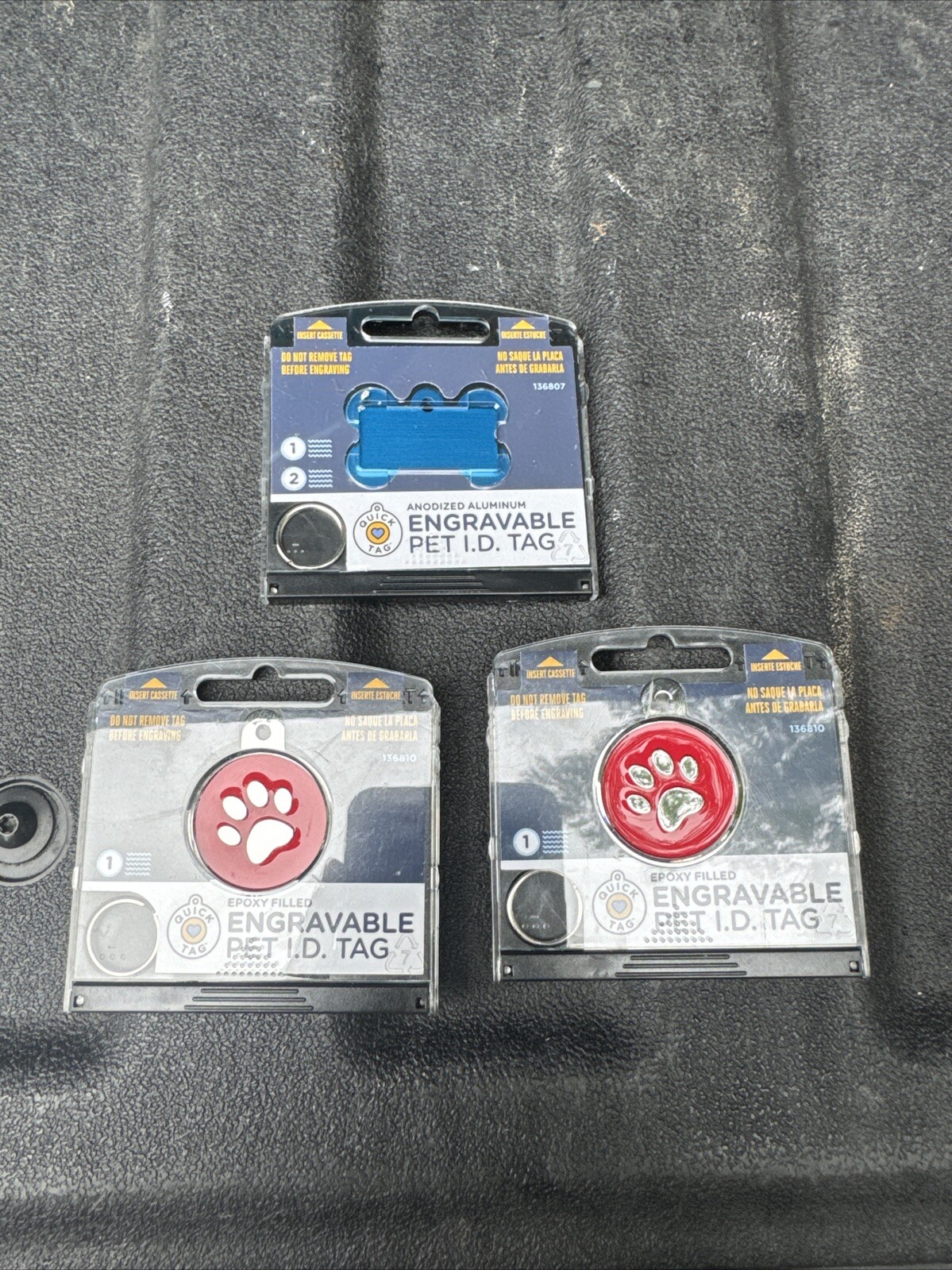 NEW – ENGRAVABLE PET I.D. TAG – Lot Of 3