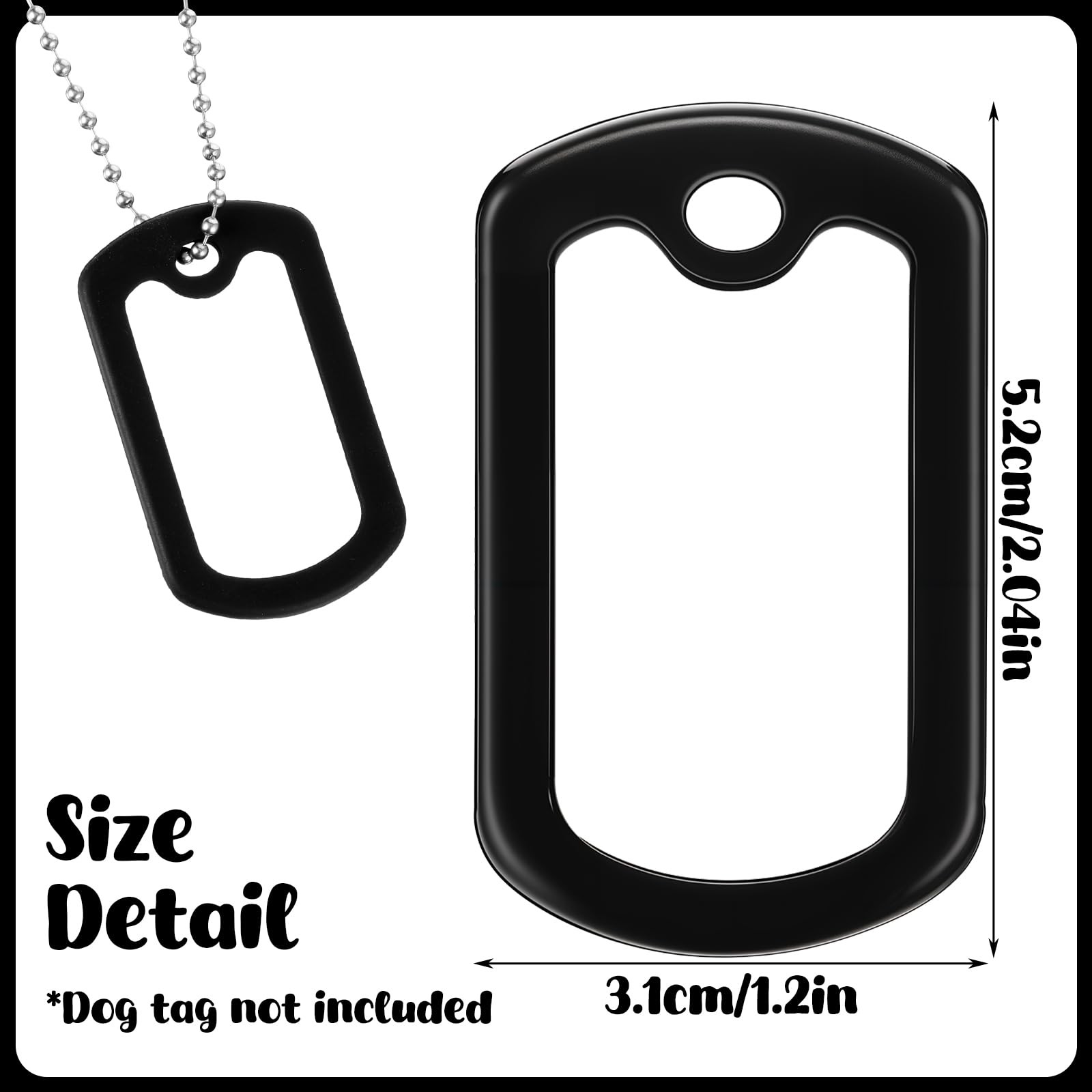 40pcs Dog Tag Silencers,Silicone Dog Silencers,Black Army Dog Tags for Authen…