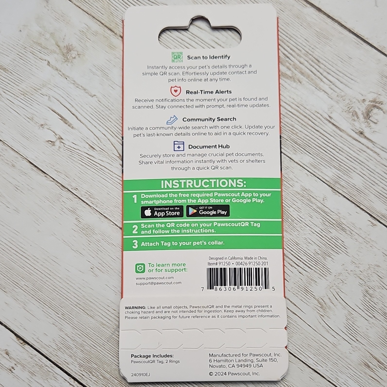 Lot of 3 Pawscout QR Smart Pet Tag for Dogs & Cats, iOS/Android FREE SHIPPING