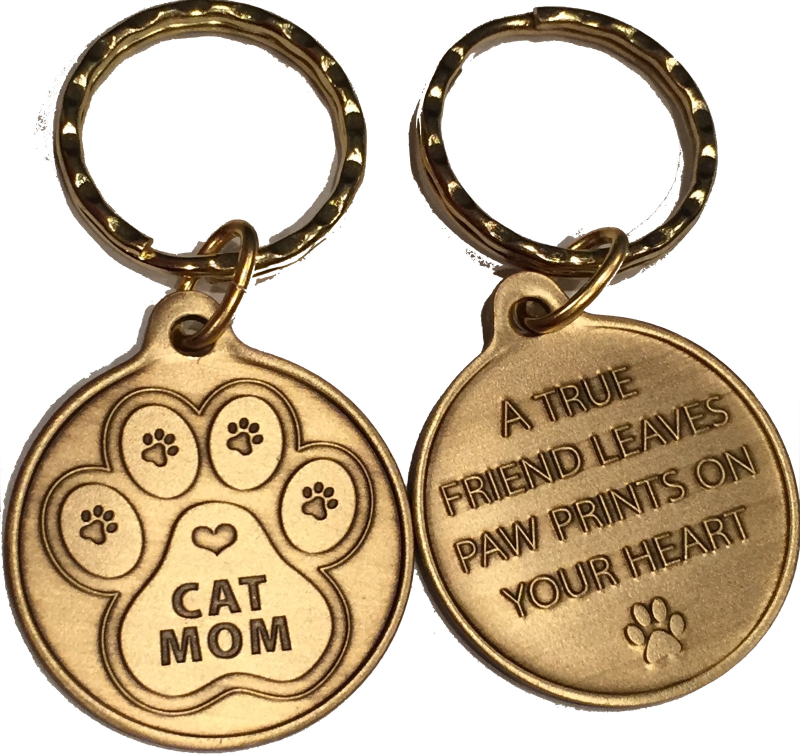 Cat Mom – A True Friend Pet Keychain RecoveryChip Design