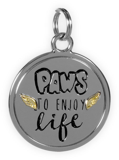 Best Friend Puppy Pendant Necklace & Rescue Dog Pet Charm / PAWS TO ENJOY LIFE