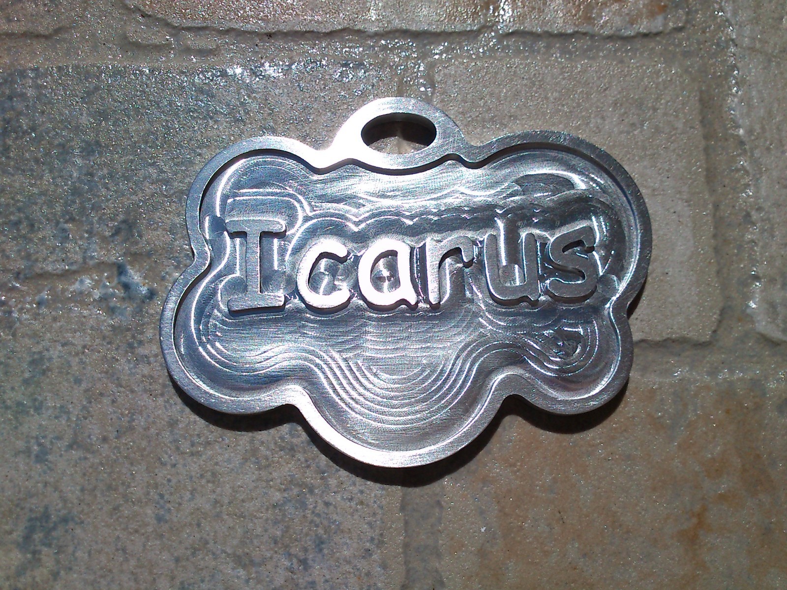 Custom made Dog-cat collar’s ID tag-double sided, carved/engraved aluminium