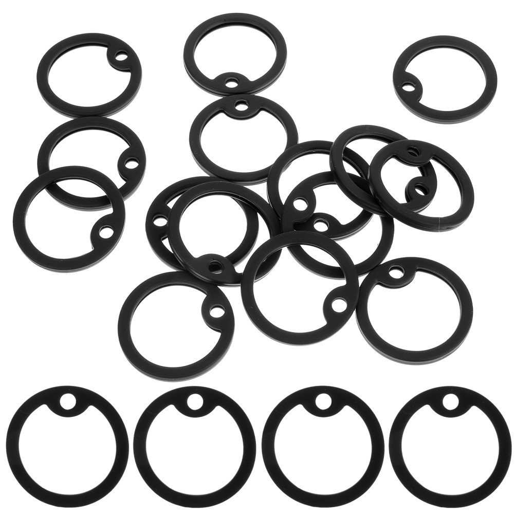 15Pcs Thick Silicone Dog Tag Silencers Black Circle Clamp for Noise Reduction