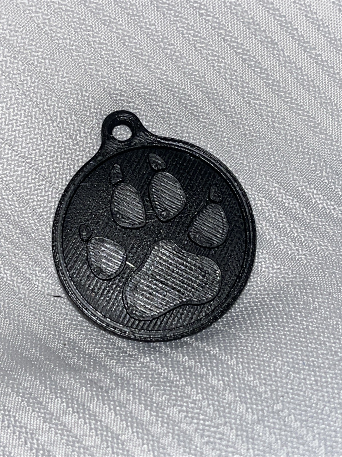 Dog Paw Keychain 3D Printed Cute Pet Lover Gift Paw Print Key Ring