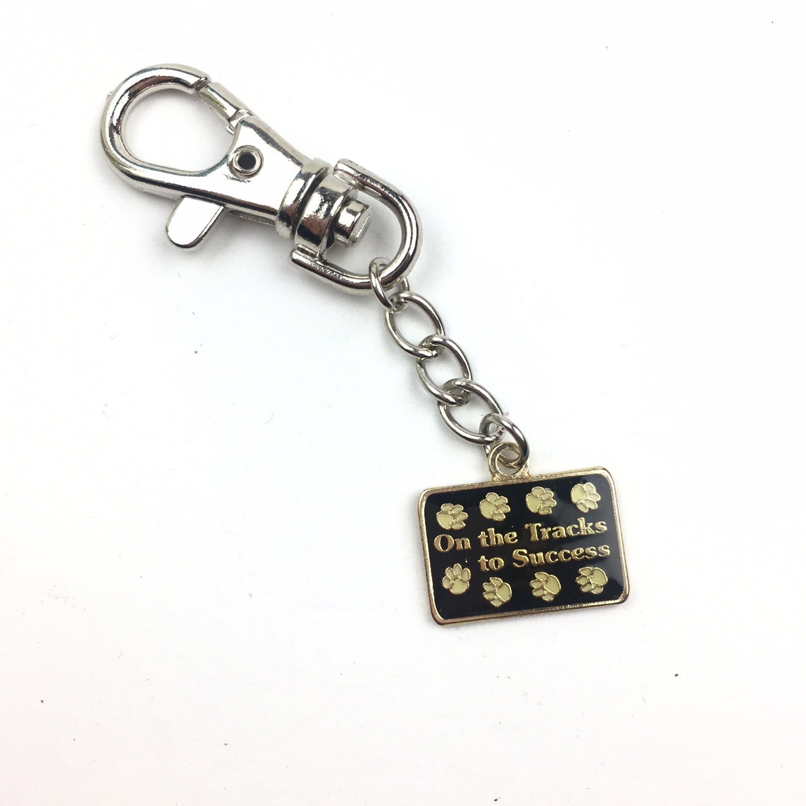 Dog Paws Charm Keyring On The Tracks To Success Tag