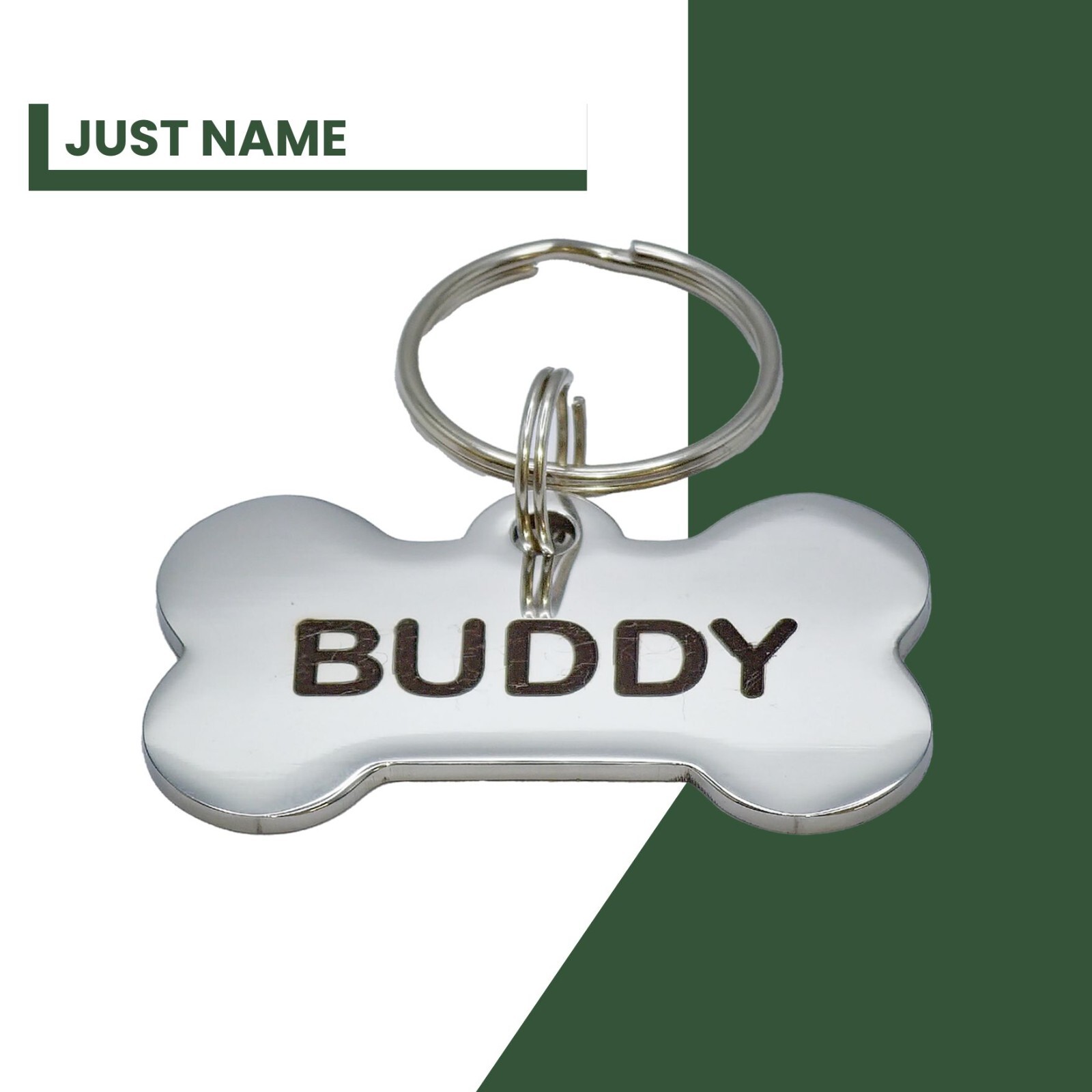Custom Deep Engraved Pet ID Stainless Steel Dog ID Tag Bone Lifetime Warranty *