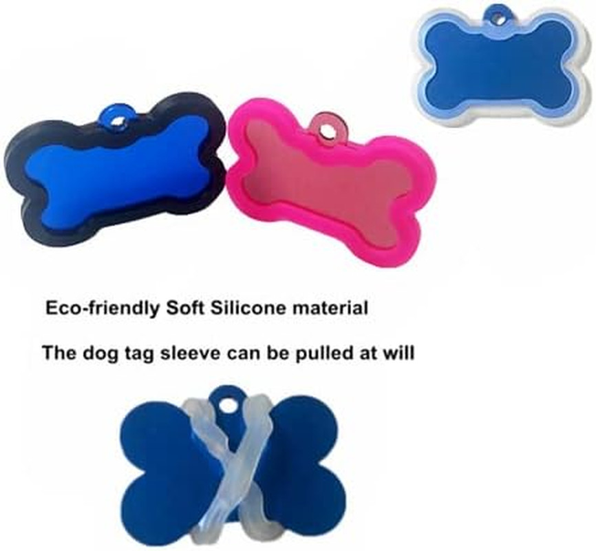 6 Pack Silicone Dog Tag Silencer – Quiet Noisy Pet ID Tags Protector – Lightweig