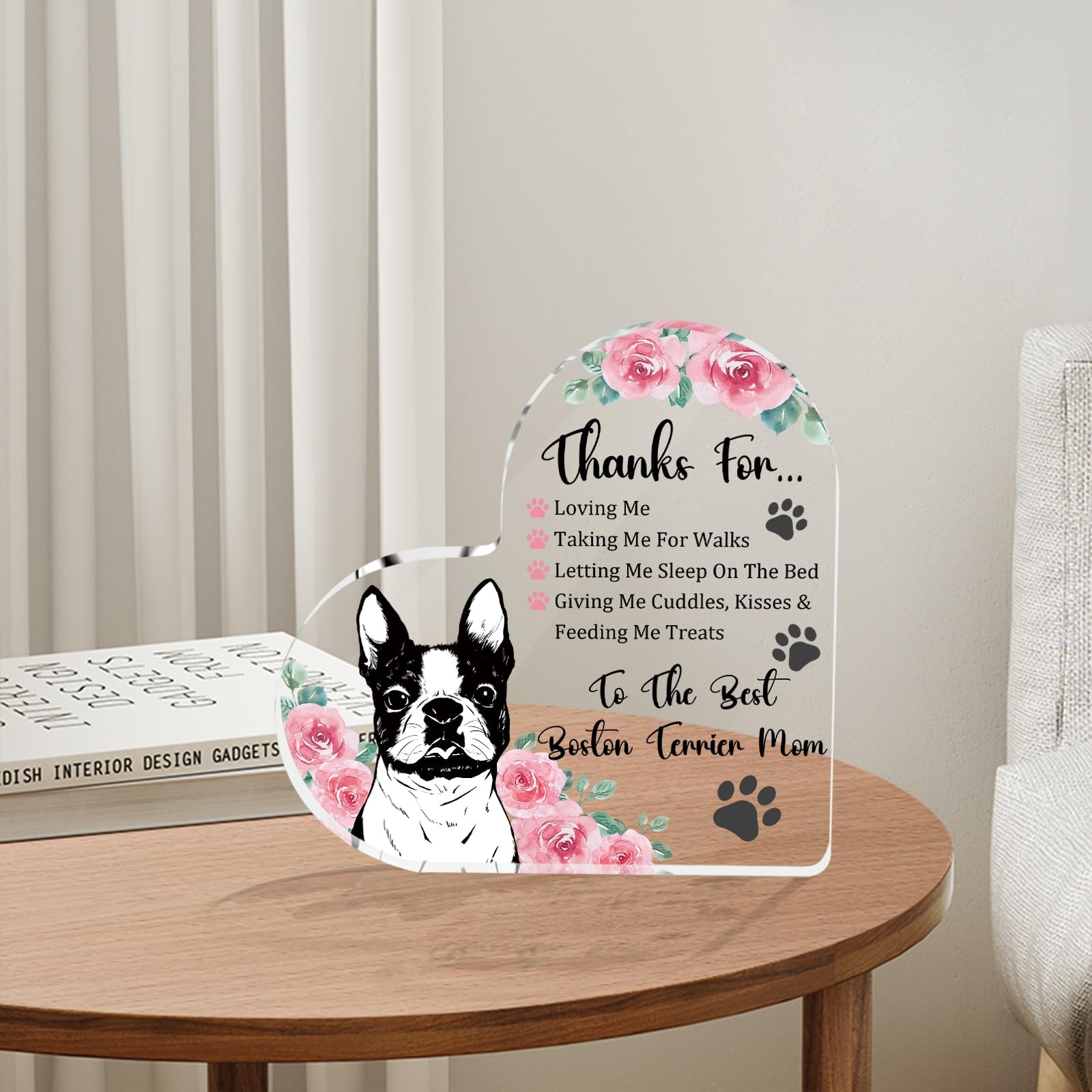Tian Zhun Boston Terrier Gifts for Women Thank Terrier,