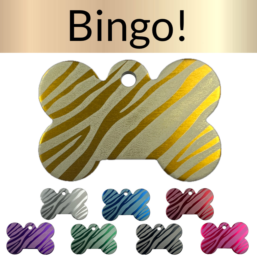 Custom Engraved Dog Tags Personalized Dog Collar Pet Tags Engraved ID Tiger Bone