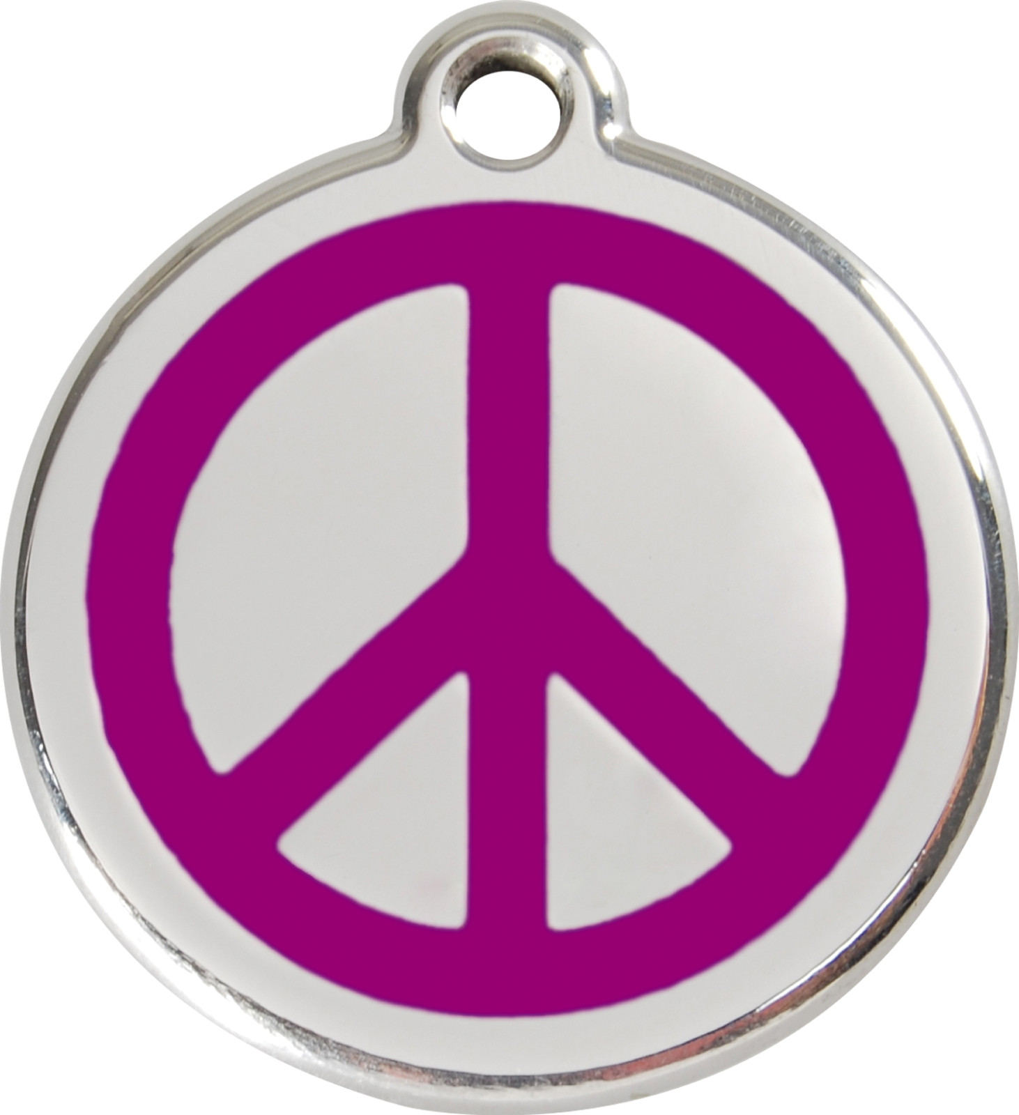 Steel Red Dingo Peace ID Dog Tag Black Purple Blue Green Yellow Orange Red Pink