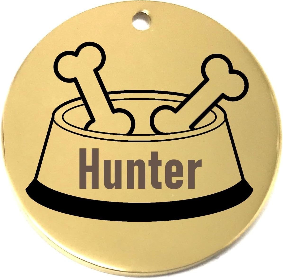 Personalized Bone in Food Bowl Dog ID Tags – Laser Engraved Pet Collar Name Tag