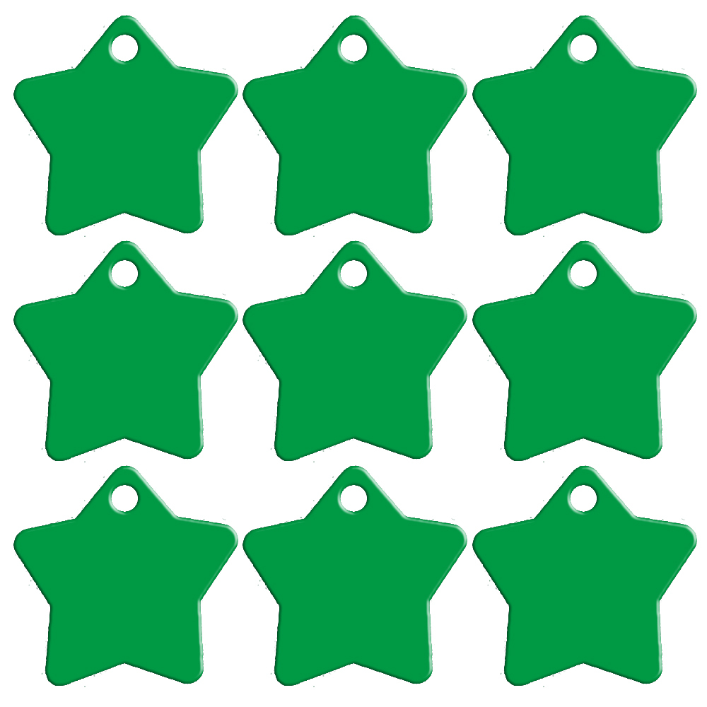 100pcs Wholesale Bulk STAR Pet Dog Cat Identification Name Tags Aluminum 9 Color