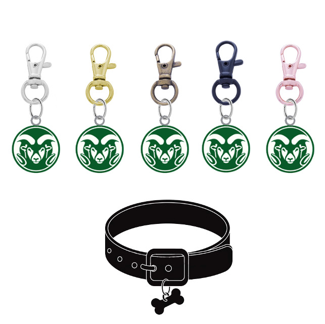 Colorado State Rams Pet Tag Collar Charm College Dog Cat – Pick Your Color