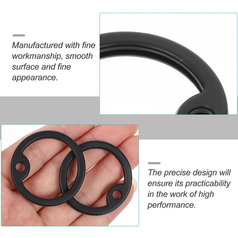 6Pcs Durable Black Silicone Dog Tag Protectors for Pet Collar Silencers
