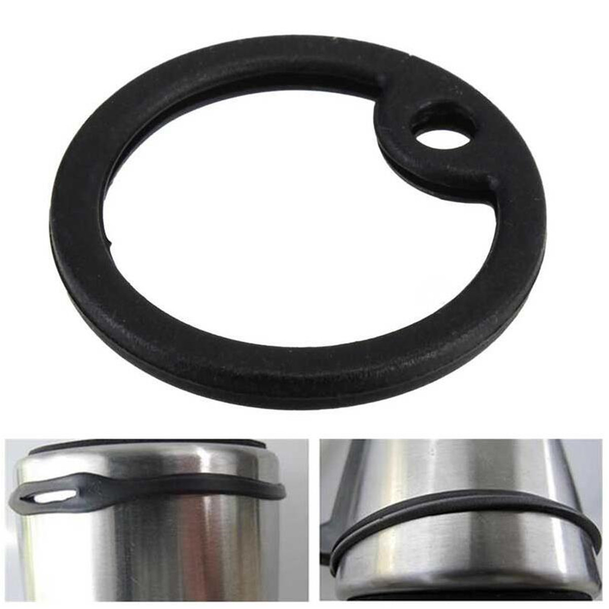 5Pcs Rubber Military Dog Pet Tag Noise Silencer Bumper Fastener Ring Black