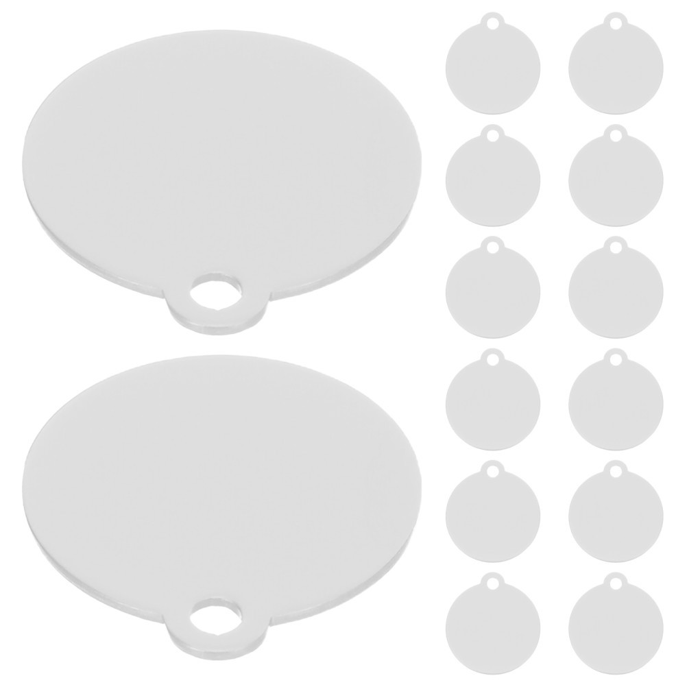 20 Pcs Aluminum Round Labels Blank Metal Pet Tags Cat for Engraving