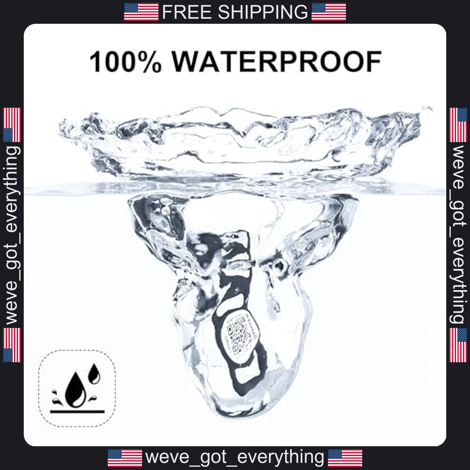 Pet ID Tag with QR Code Waterproof Silicone for Dogs and Cats
