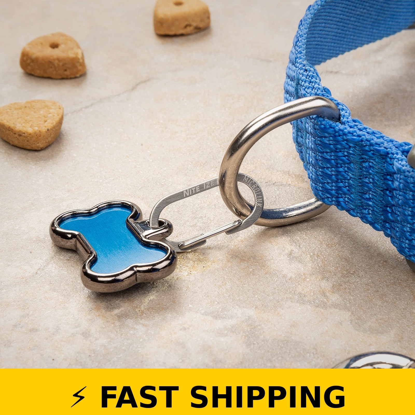 Nite Ize MicroLink Pet Tag Carabiner – Stainless Steel Clip 2 Count