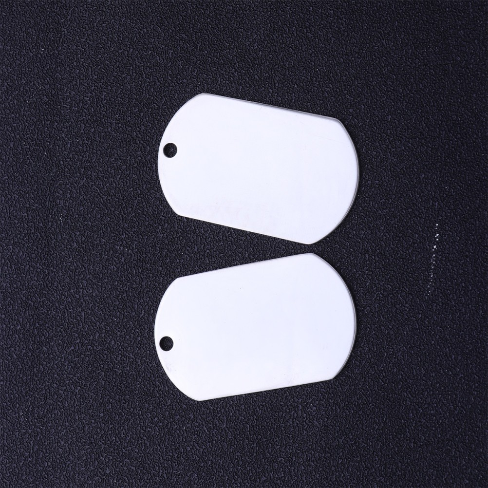10Pcs Silver Titanium Steel Dog Id Hangings Reusable Cute Pet Tags Decor