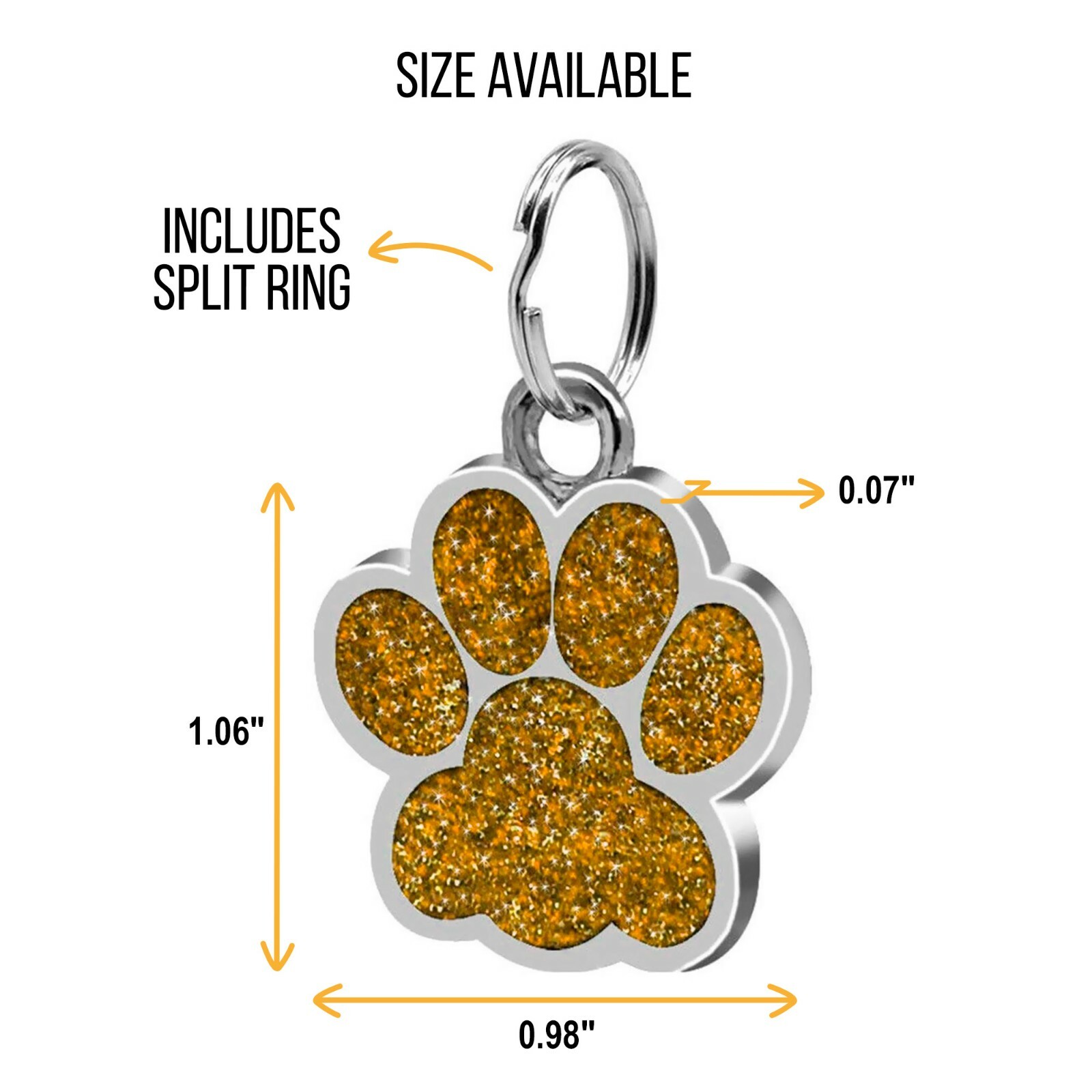 Personalized Pet Dog Sparkly Paw Tags ID Engraved Name Custom Puppy Collar