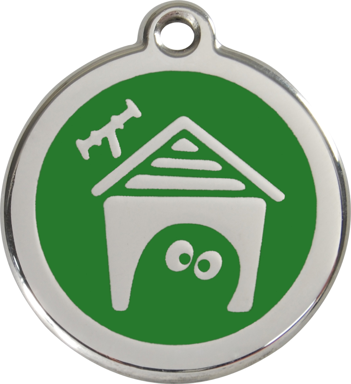 Steel Red Dingo House ID Dog Tag Black Purple Blue Green Yellow Orange Red Pink