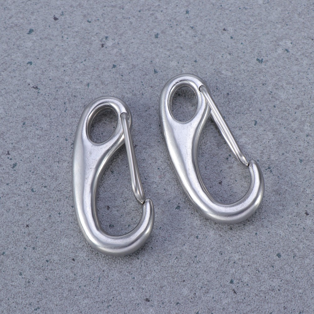 2Pcs Stainless Steel Pet Tag Clip Durable Dog Tag Holders for Dogs Cats