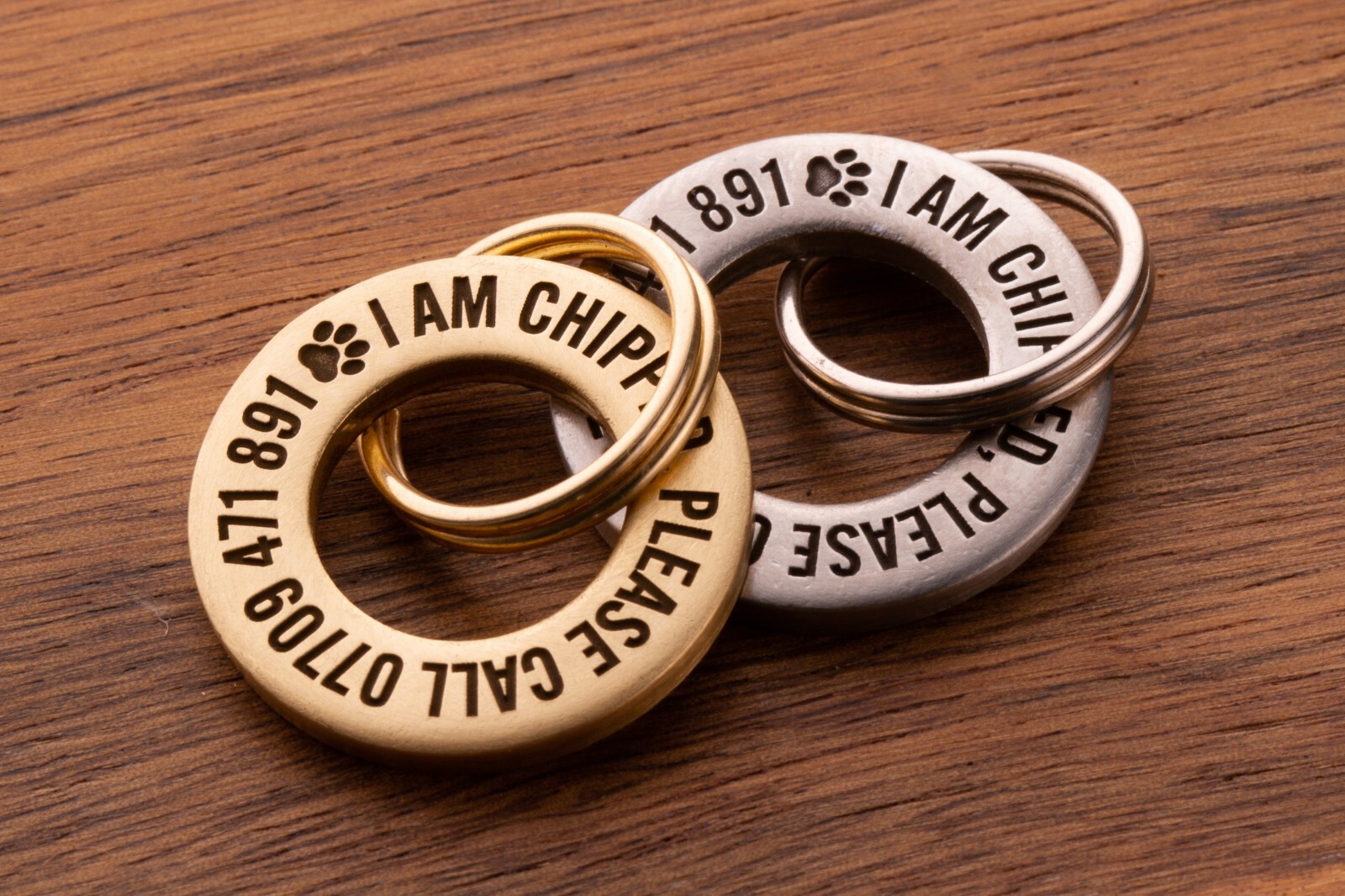 24mm Solid Brass or Stainless Steel Dog / Pet ID Tag