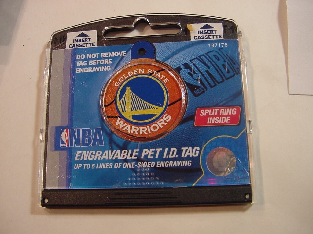 NEW – FIDO ENGRAVABLE PET I.D. TAG – NBA GOLDEN STATE WARRIORS