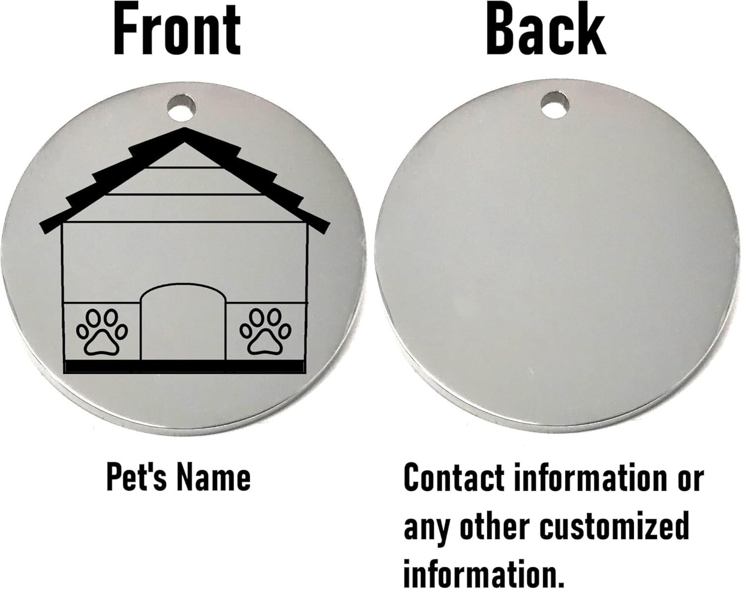 Personalized Dog House ID Tags – Custom Laser Etched Name Tag for Pet Collar