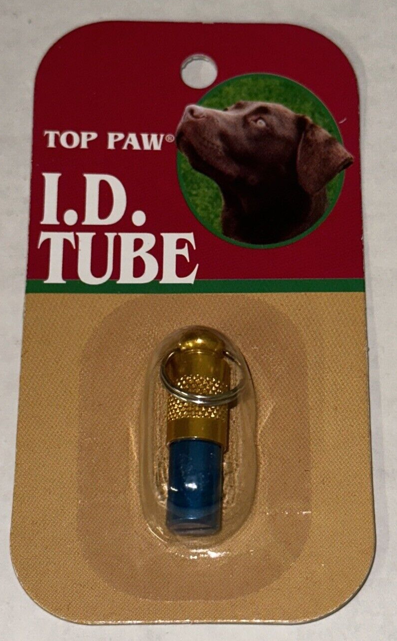 Top Paw Pet Dog Cat ID Tube Name Tag Aluminum I.D. Tube Storage Tube Waterproof