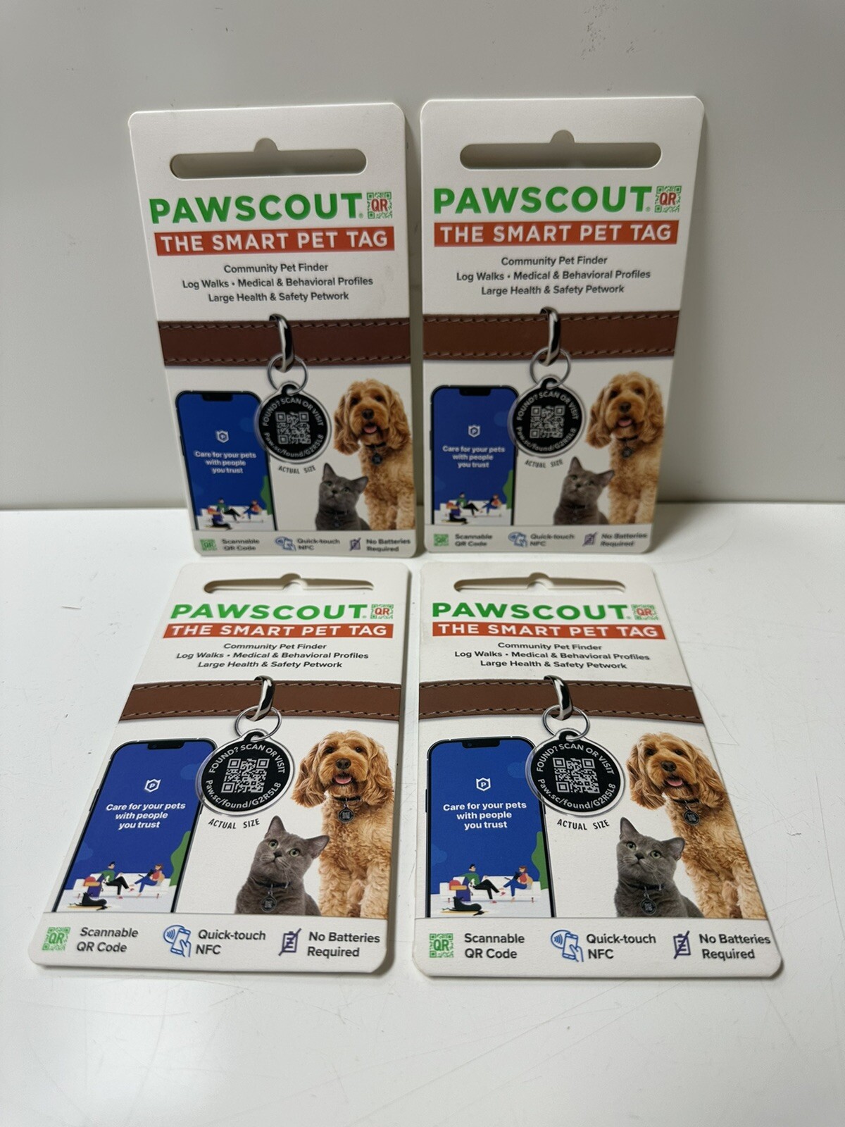 (Lot Of 4) PAWSCOUT THE SMART PET TAG 91300 Small And Lightweight No Battery’s