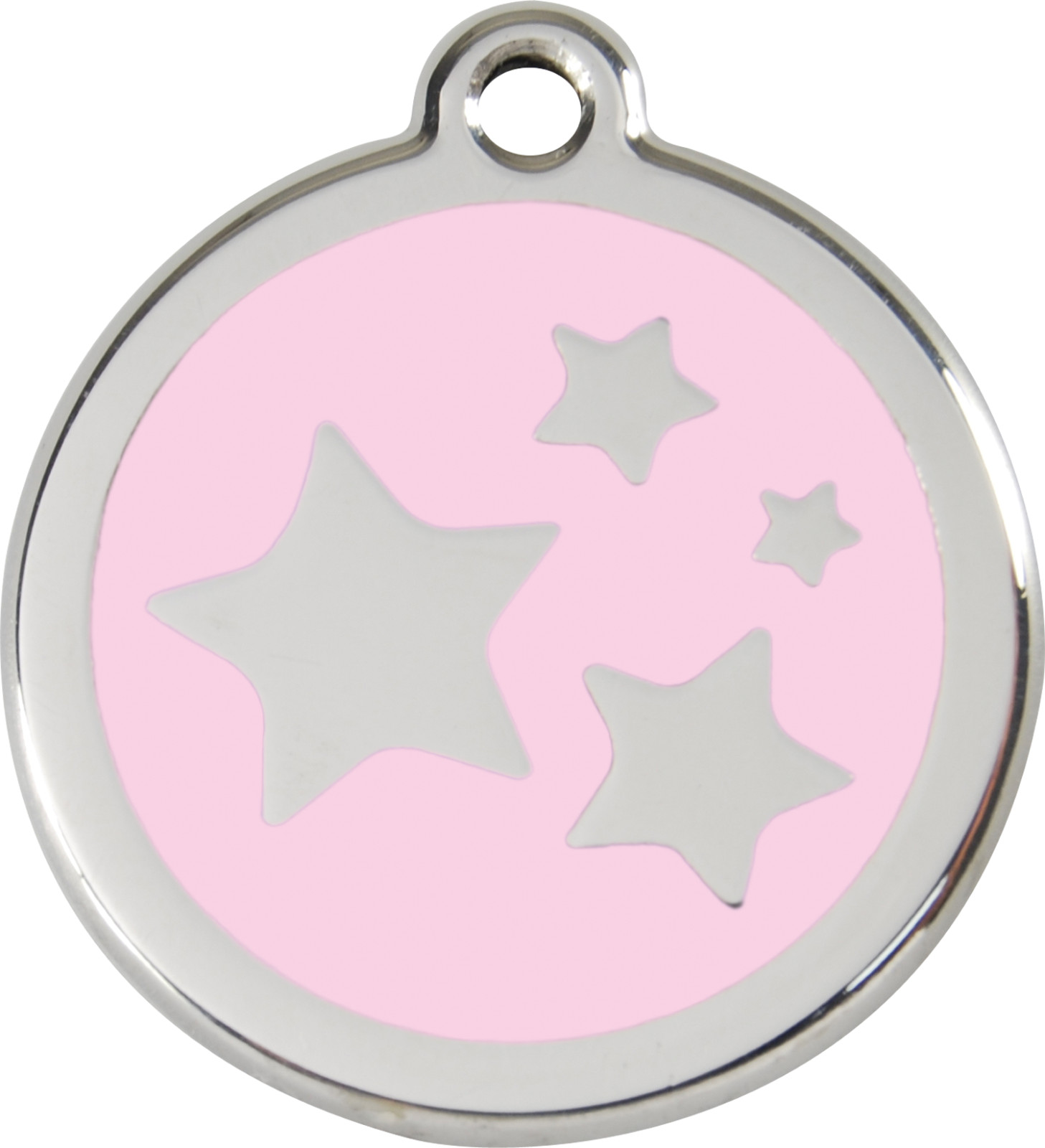 Steel Red Dingo Stars ID Dog Tag Black Purple Blue Green Yellow Orange Red Pink