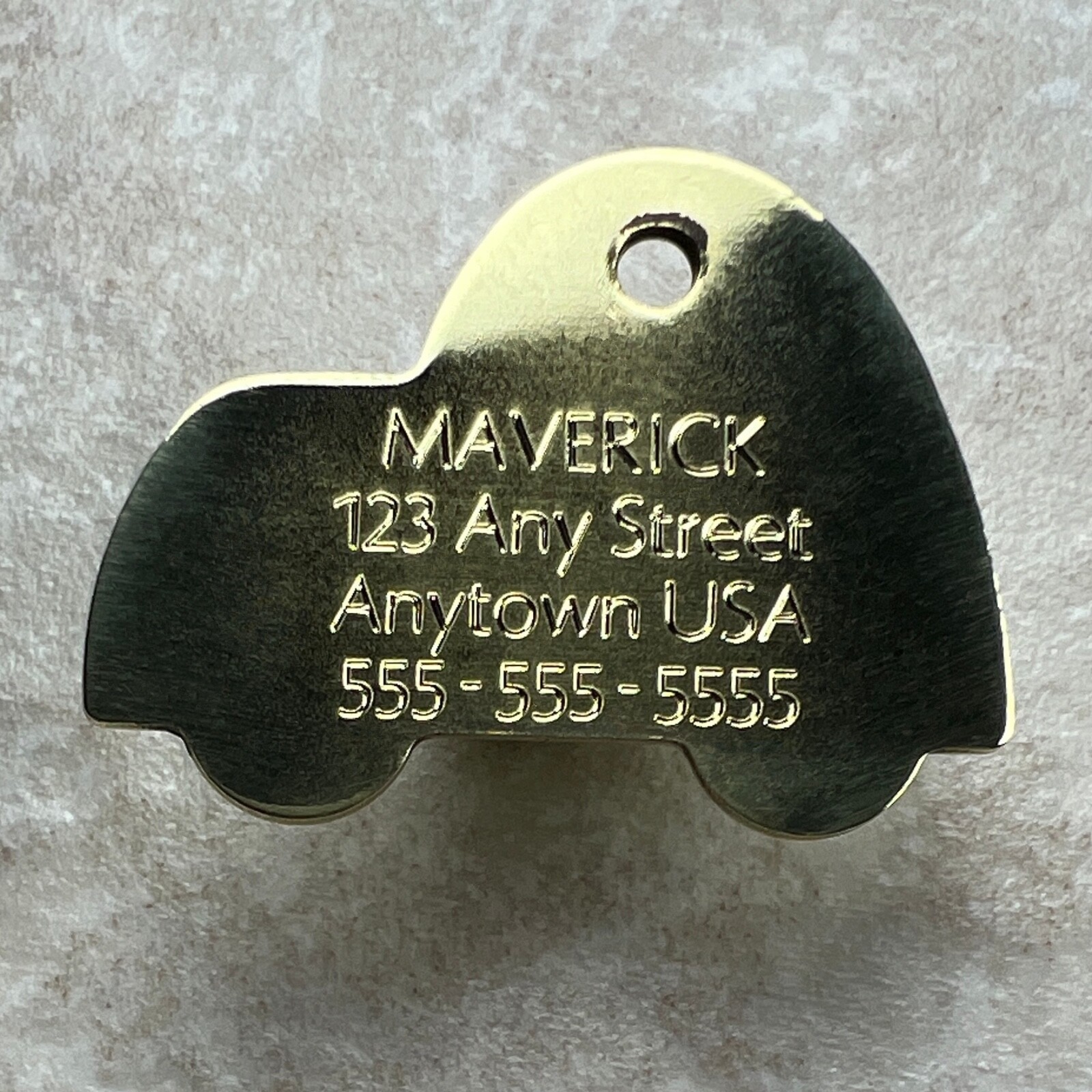 Custom Engraved Dog Tags Personalized Dog Collar Pet Tags Pet SPEED RACER BRASS