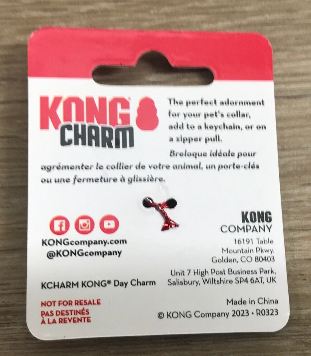 KONG Red Charm Zipper Pull
