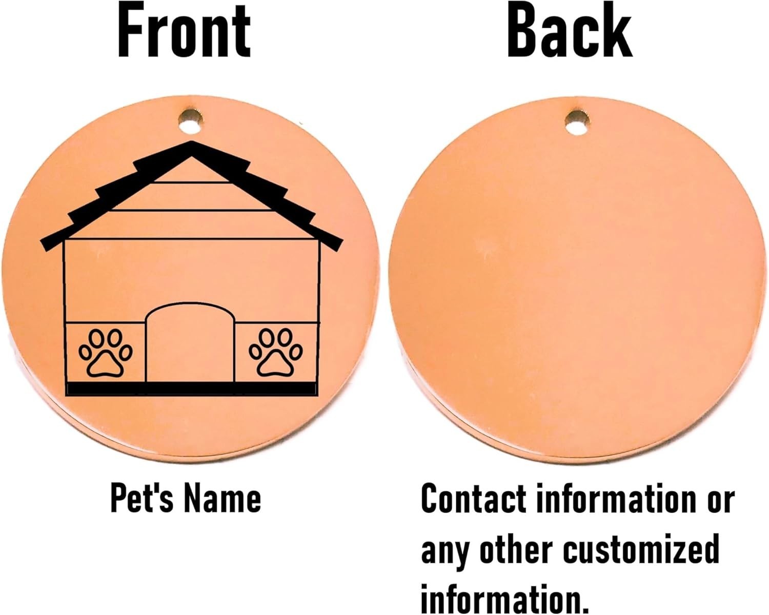 Personalized Dog House ID Tags – Custom Laser Etched Name Tag for Pet Collar